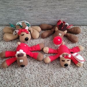 Vintage Hallmark Reindeer Plush Family Set of 4 Rhonda Rodney  Ramona Randy 80s